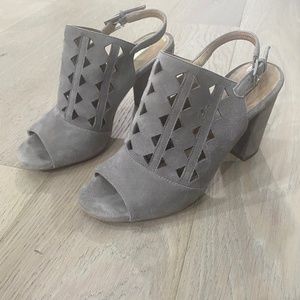 Halogen Suede Zoey Block Heel Sandal